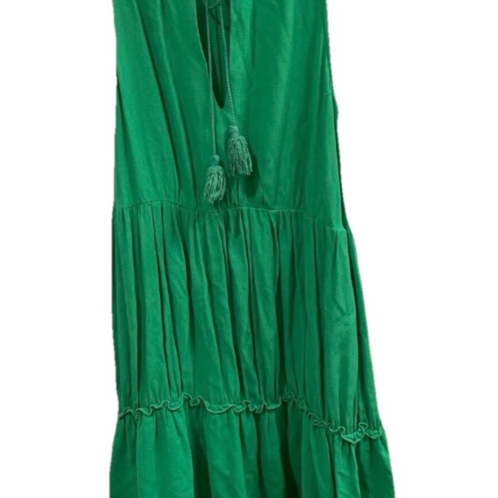 Anthropologie Kasia Chloe Vibrant Green Knee Length Dress. Sz. Small